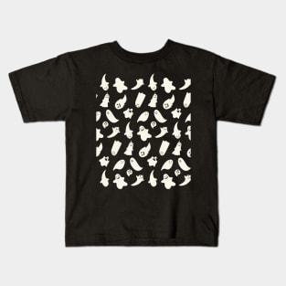 Halloween School of Ghost Pattern Kids T-Shirt